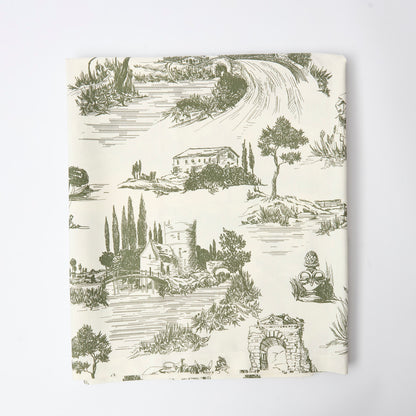 Green Toile Tablecloth