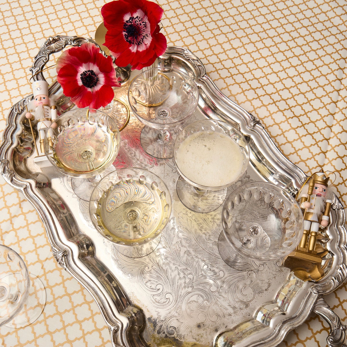 Rectangular Silver Plated Serving Tray