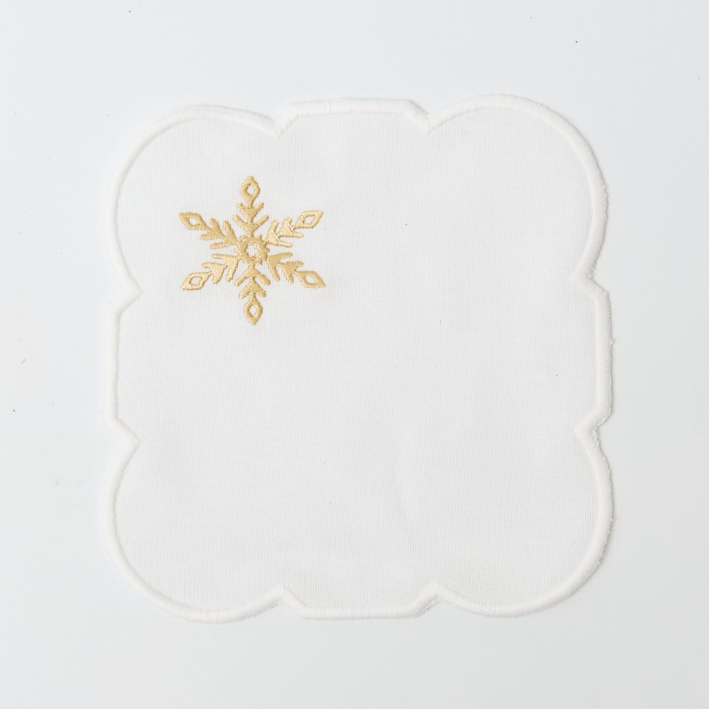 Gold Snowflake Cocktail Napkin (Set of 4)