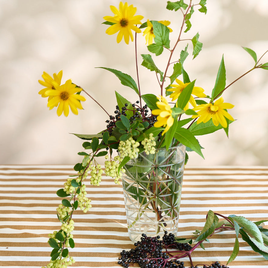 Brown Stripe Tablecloth