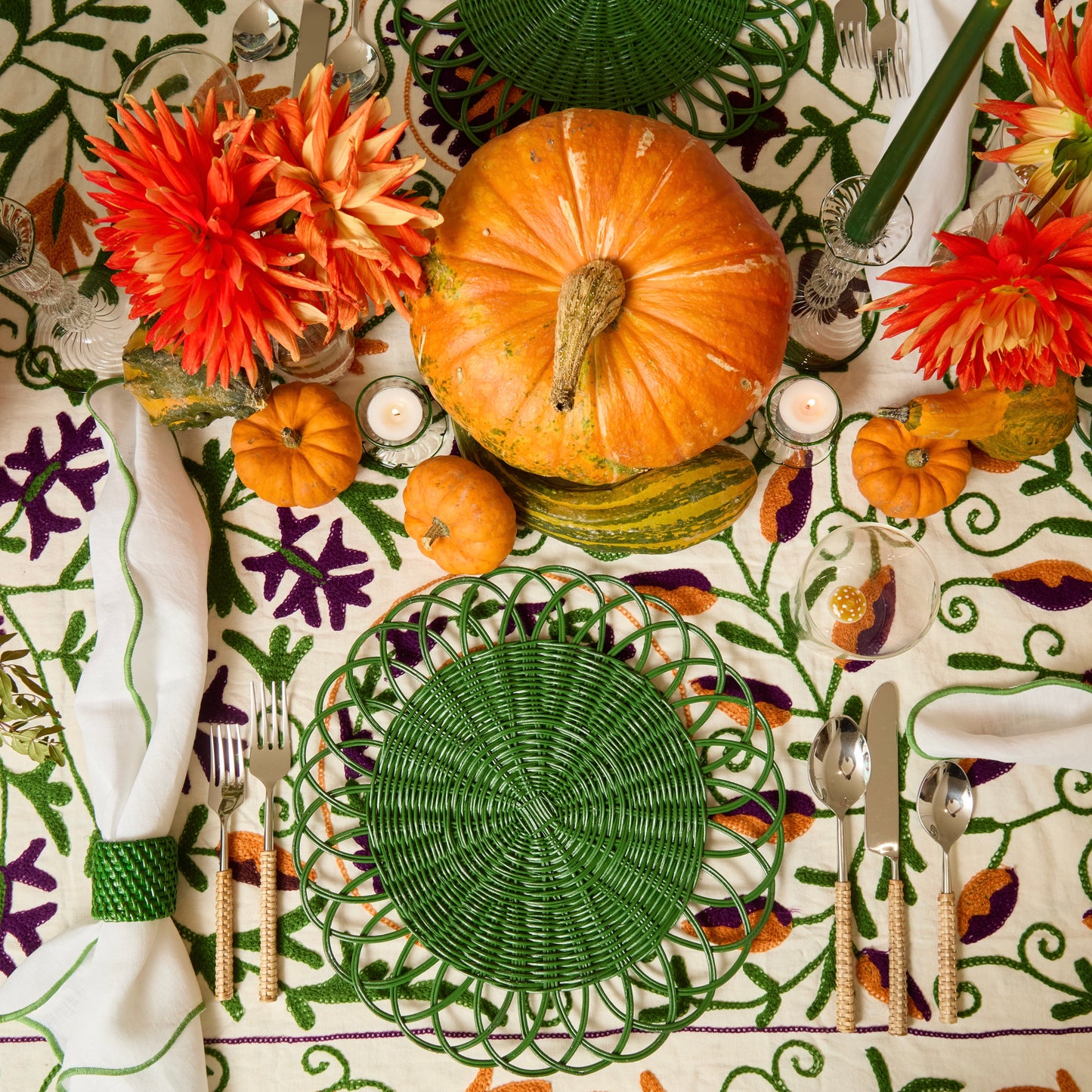 Autumn Suzani Tablecloth