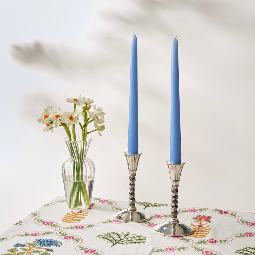 Twirl Silver Plated Candle Holders