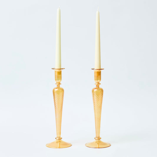 Amber Horatio candleholders (Set of 2)