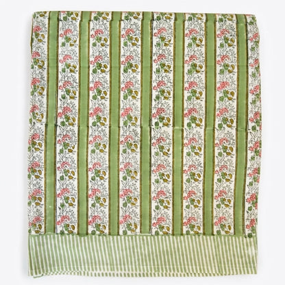 Voi Collective x Domenica Marland Pink and Green Floral Tablecloth