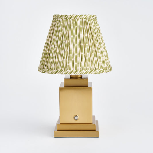 Stephanie Table Lamp with Green Patola Lampshade