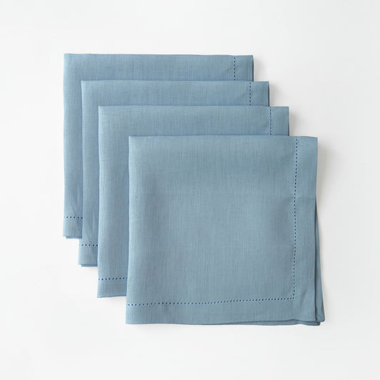 Sky Blue Hemstitch Napkins (set of 4)