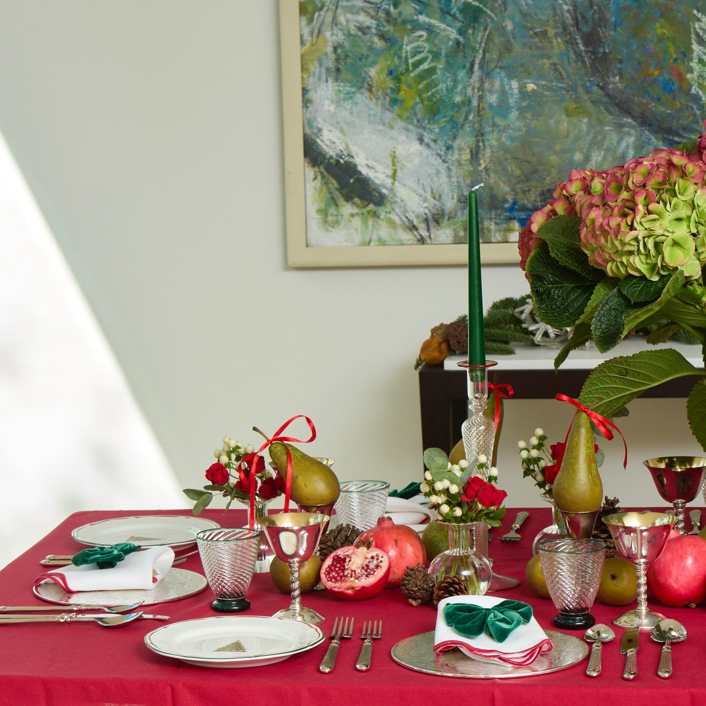 Red edged Noel Candlesticks