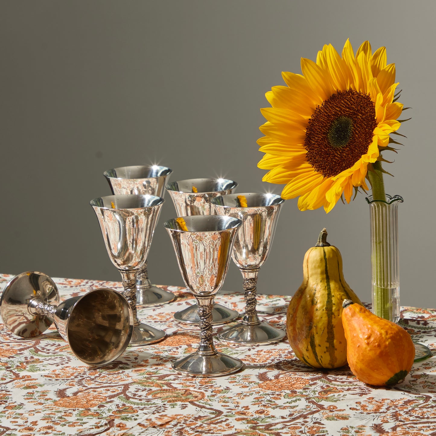 Silver Plated Goblets  (Set of 6)