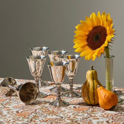 Silver Plated Goblets  (Set of 6)