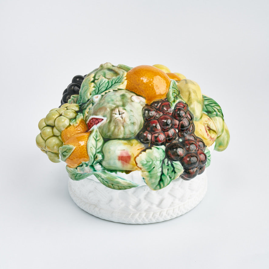 Vintage Bordalo Pinheiro Ceramic Fruit Basket