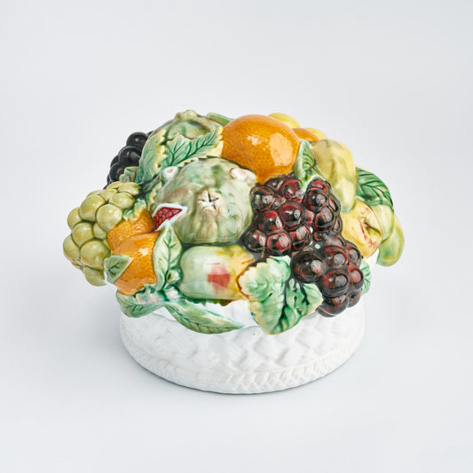 Vintage Bordalo Pinheiro Ceramic Fruit Basket