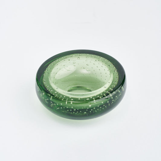 Green Bubble Murano Bowl