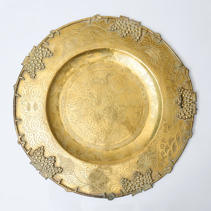 Copper Charger decorated with Vines