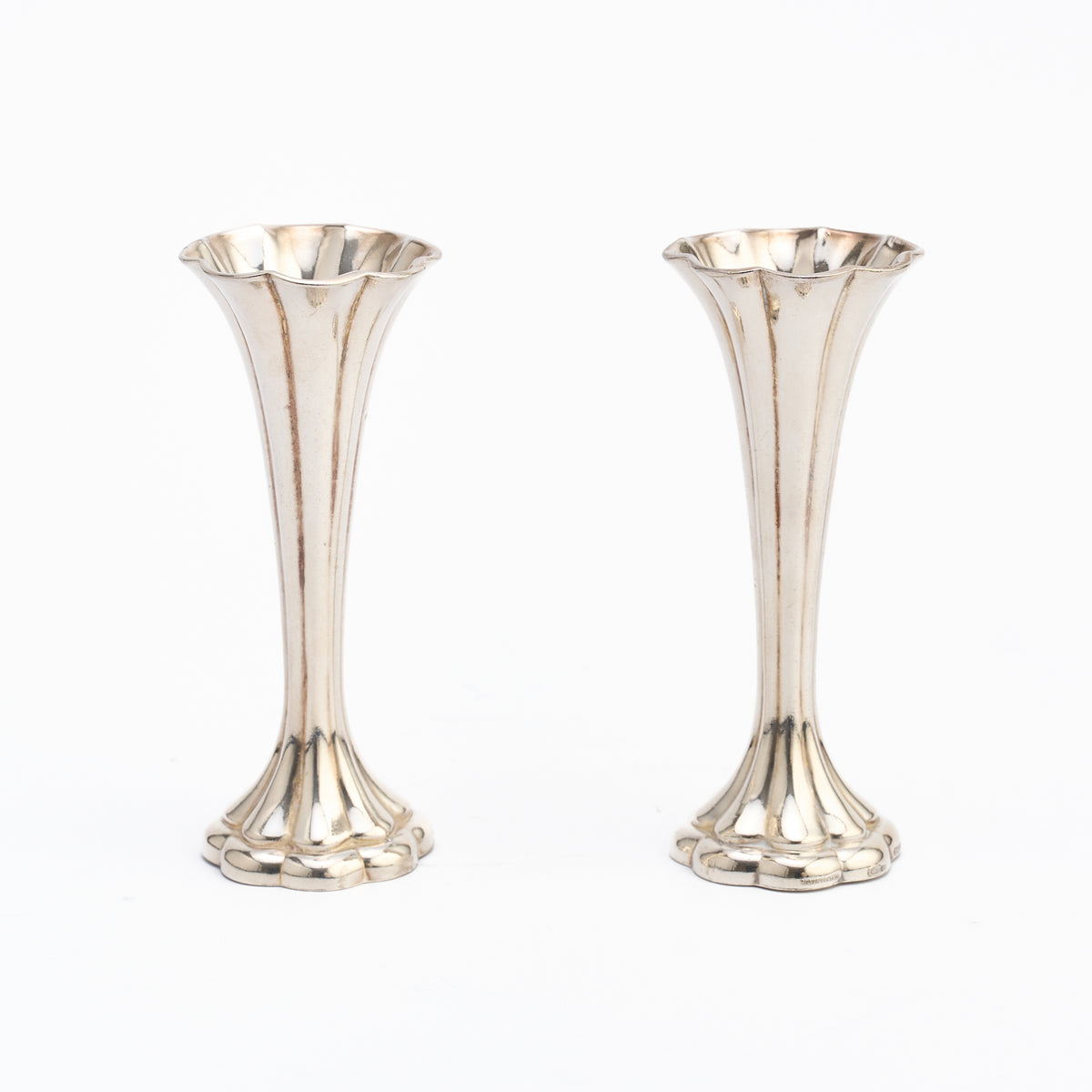 Pair of Silver Plated Bud vases