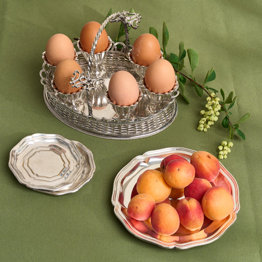 Silver Plated Egg Basket