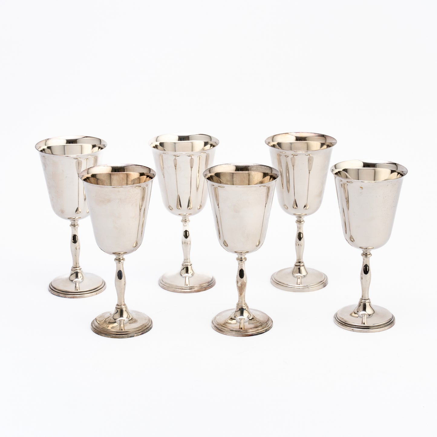 6 Silver-Plated Goblets