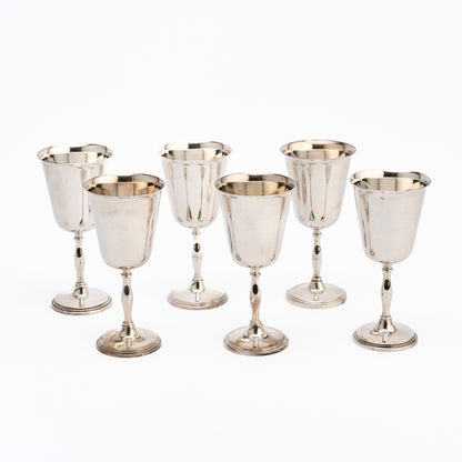 6 Silver-Plated Goblets