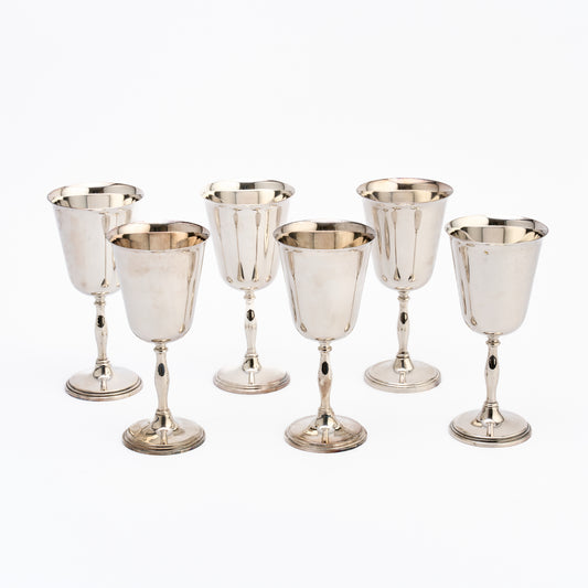 6 Silver-Plated Goblets